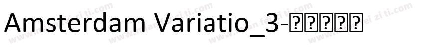 Amsterdam Variatio_3字体转换